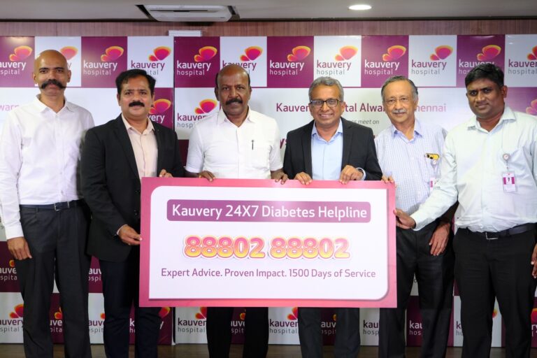 Kauvery Hospital’s 24×7 Diabetes Helpline Crosses 1500 Days of Lifesaving Support Across TN