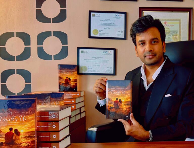 International Lawyer Harihara Arun Somasankar G Announces the Launch of His New Novel ‘Finally Us’