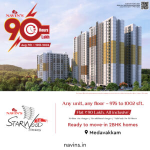 Navin’s Announces ’90 Hours ₹90 Lakh’ Campaign at Navin’s Starwood Towers 3.0